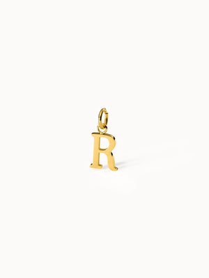 PURELEI Pure R Charm aus 18K vergoldetem Edelstahl, minimalistischer Buchstaben-Anhänger, elegant und zeitlos.