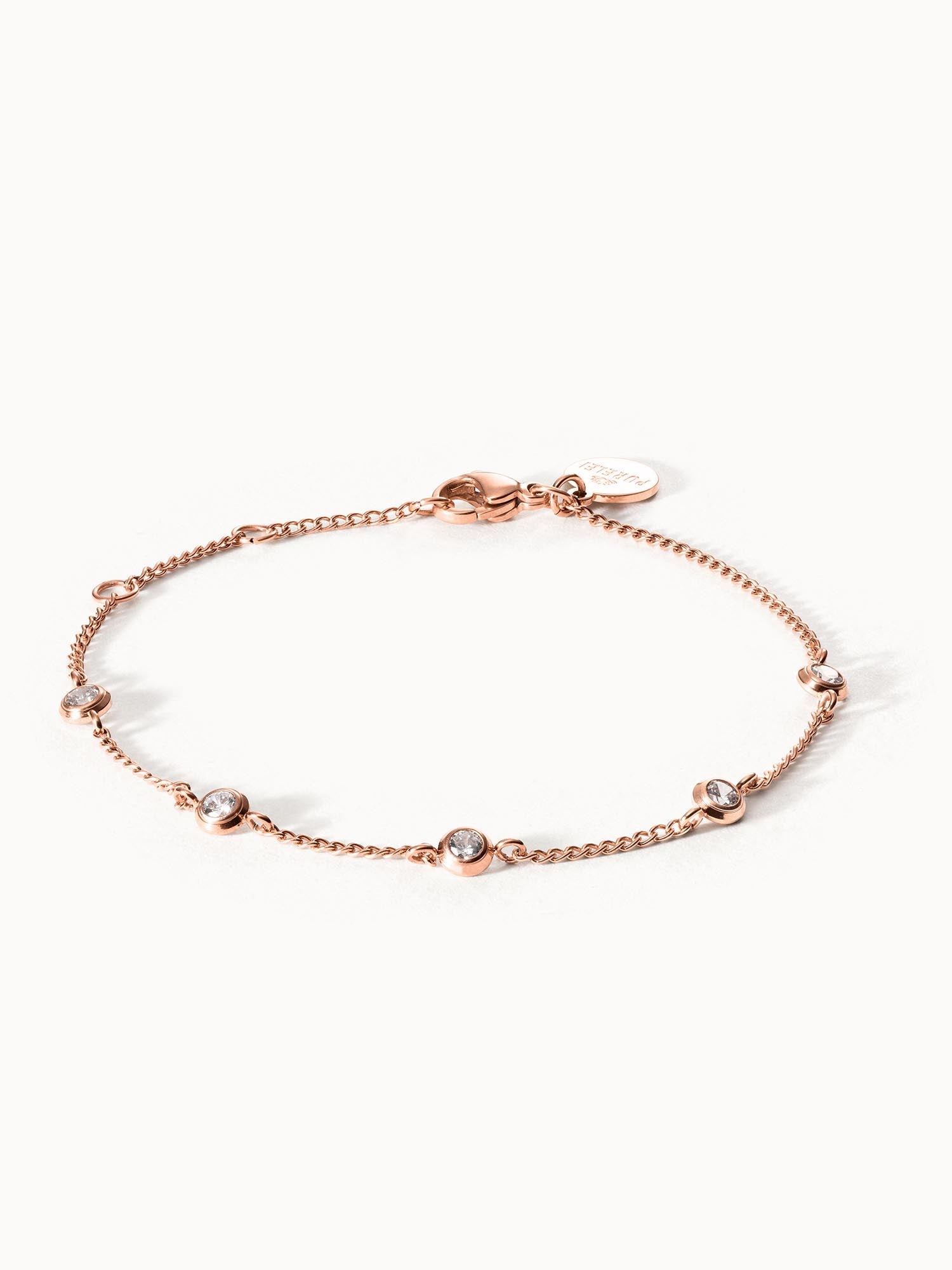 Roségoldenes Armband mit funkelnden Details von PURELEI, elegant und feminin.