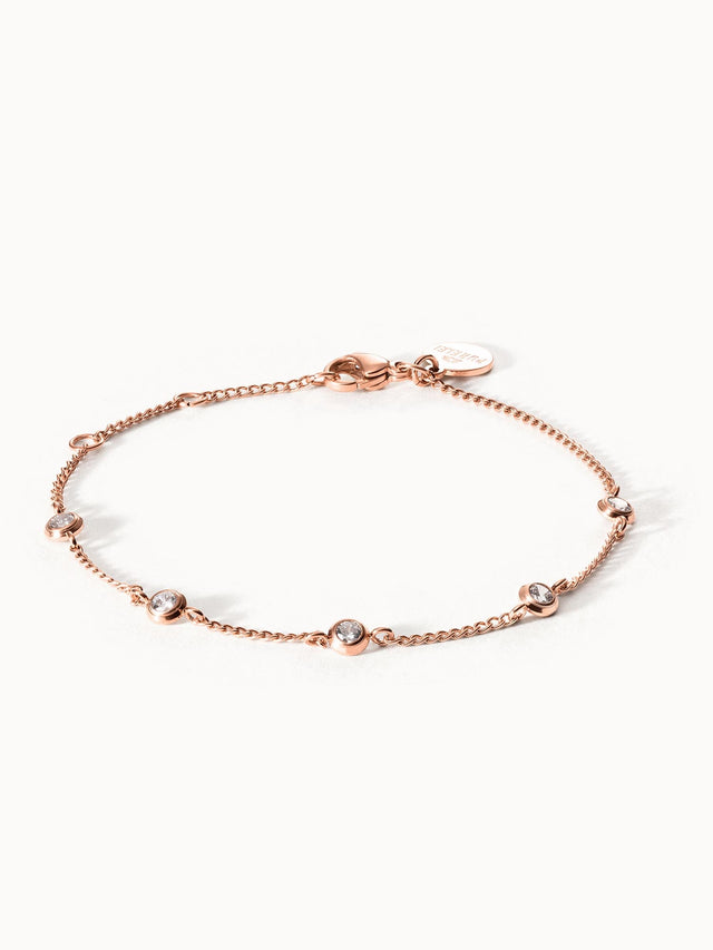 Roségoldenes Armband mit funkelnden Details von PURELEI, elegant und feminin.