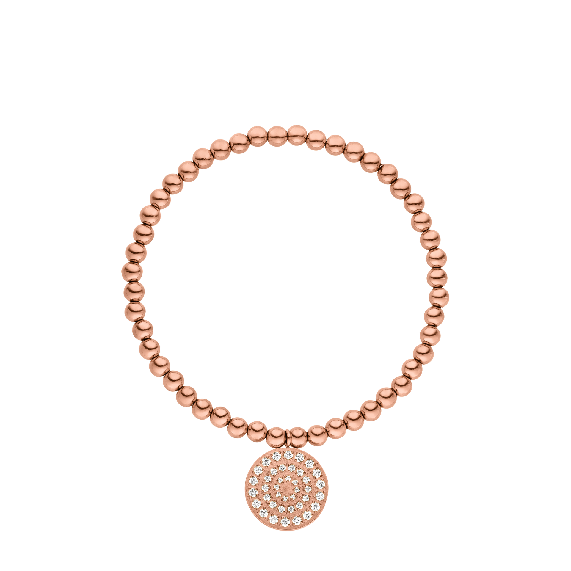 Roségoldenes Armband mit funkelndem Anhänger von PURELEI, elegant und feminin.