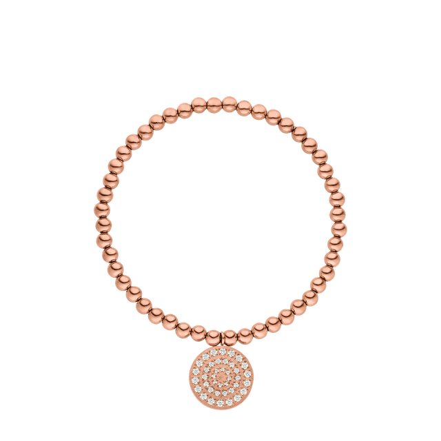 Roségoldenes Armband mit funkelndem Anhänger von PURELEI, elegant und feminin.