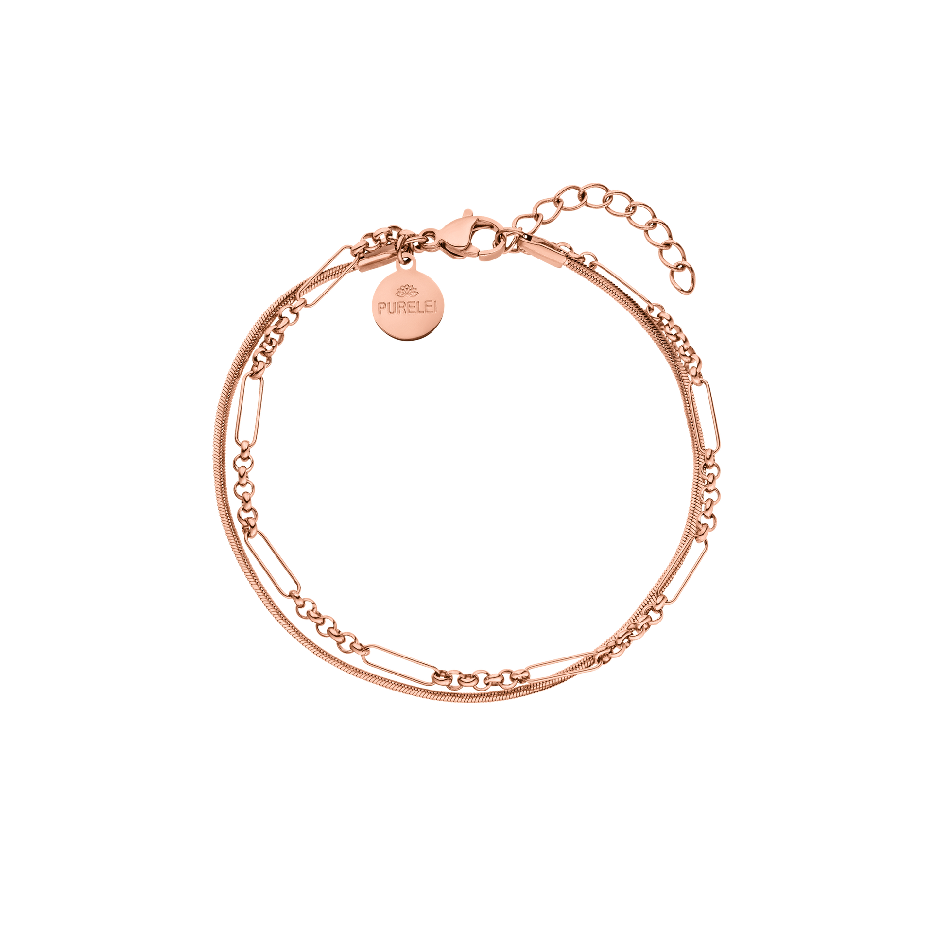 Roségoldenes Armband mit filigraner Kettendesign von PURELEI, elegant und modern.