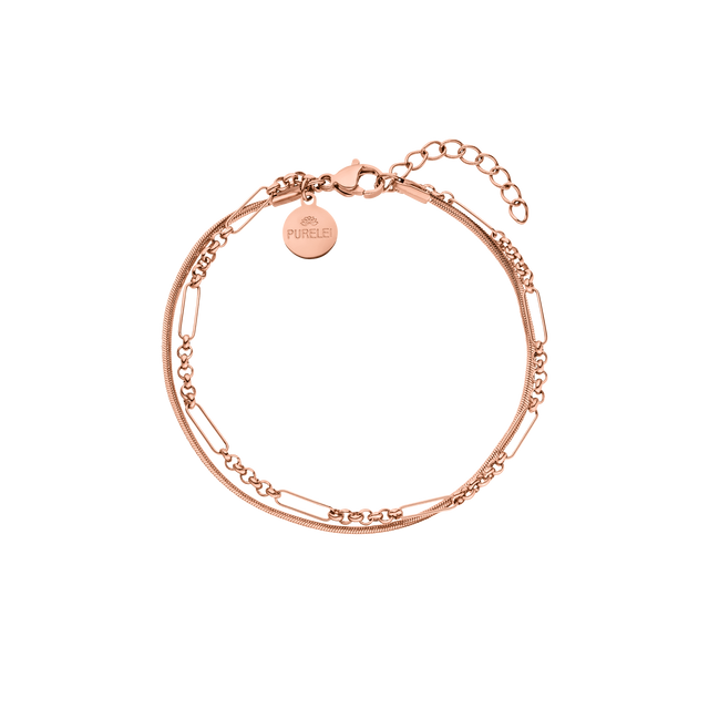 Roségoldenes Armband mit filigraner Kettendesign von PURELEI, elegant und modern.