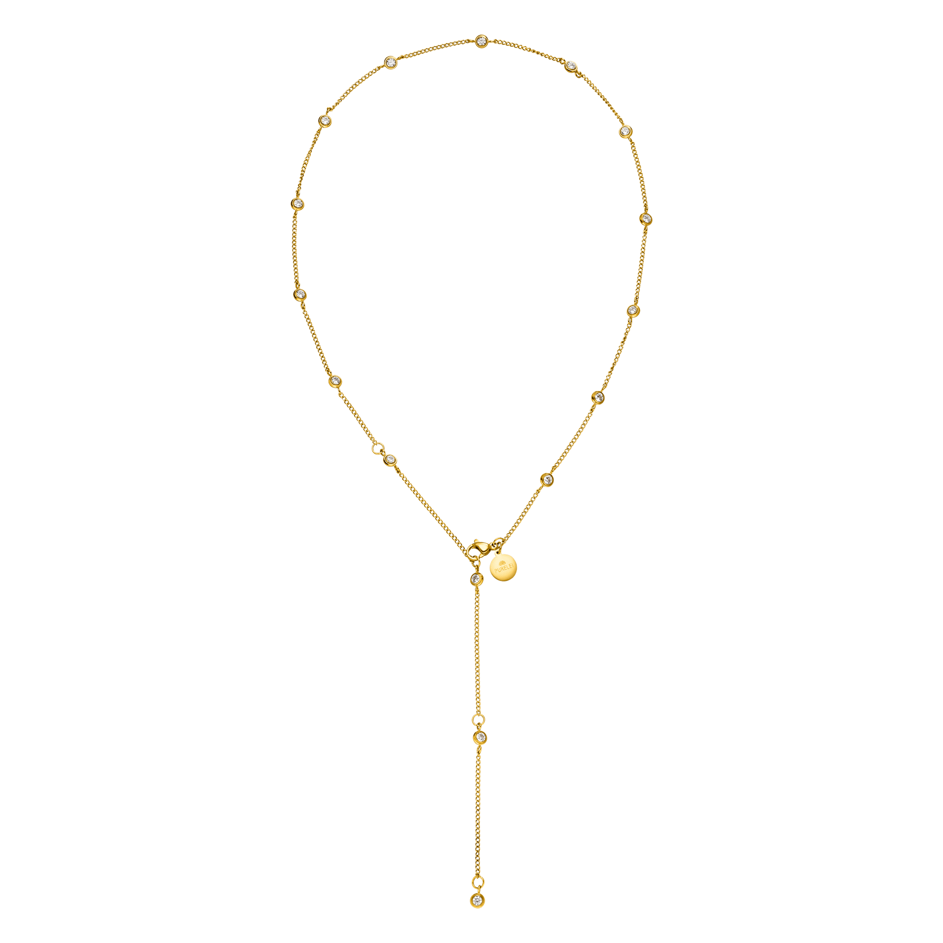 Goldene Kette mit funkelnden Details, elegant und feminin, von PURELEI.