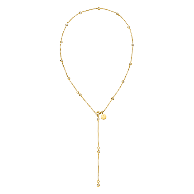 Goldene Kette mit funkelnden Details, elegant und feminin, von PURELEI.