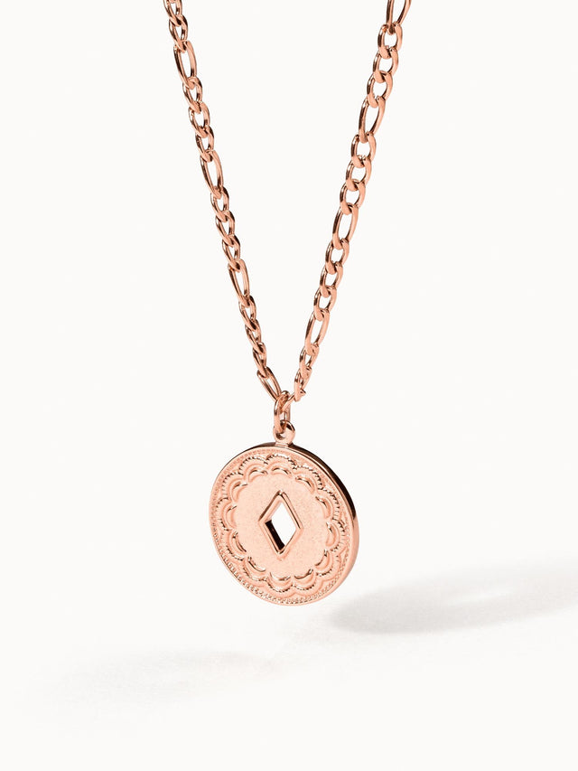 PURELEI Lolani Kette aus rosévergoldetem Edelstahl mit filigraner Ausstanzung, elegant und feminin, nickelfrei.