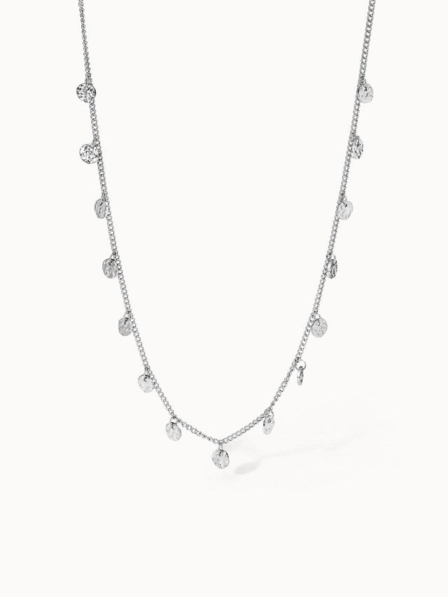 PURELEI Malihini Kette in Silber mit geprägten Coins, zart und elegant für vielseitiges Layering.