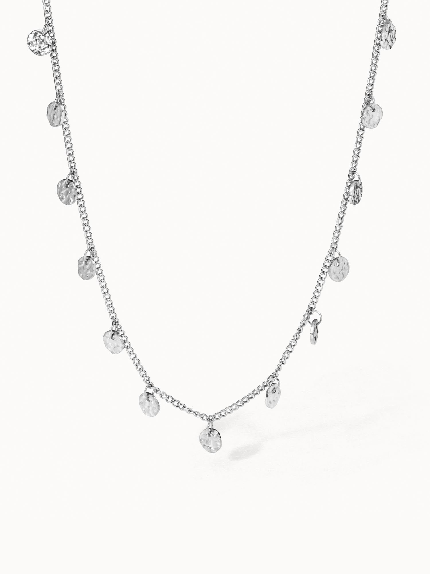 PURELEI Malihini Kette aus nickelfreiem Silber mit geprägten Coins, zart und elegant für Layering-Styles.