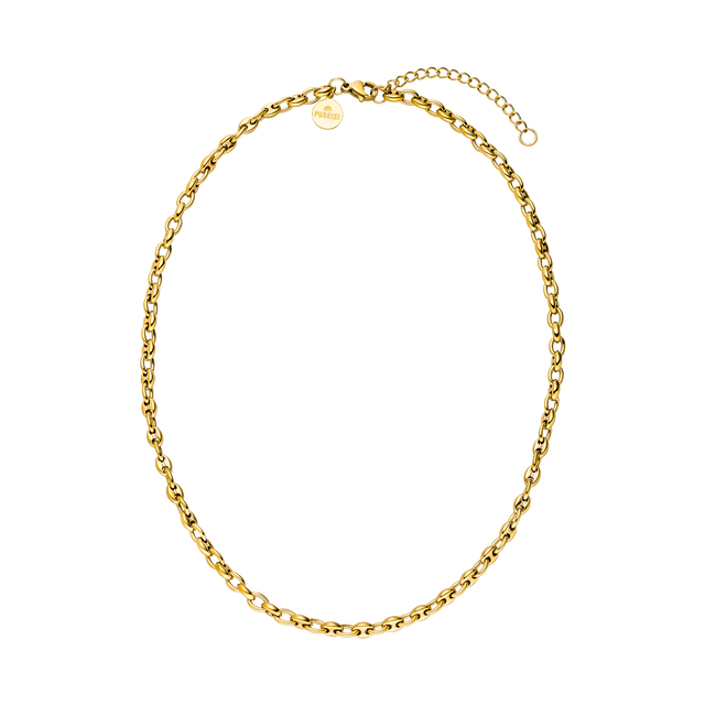Goldene Kette von PURELEI mit elegantem Gliederdesign, strahlt zeitlose Eleganz aus.