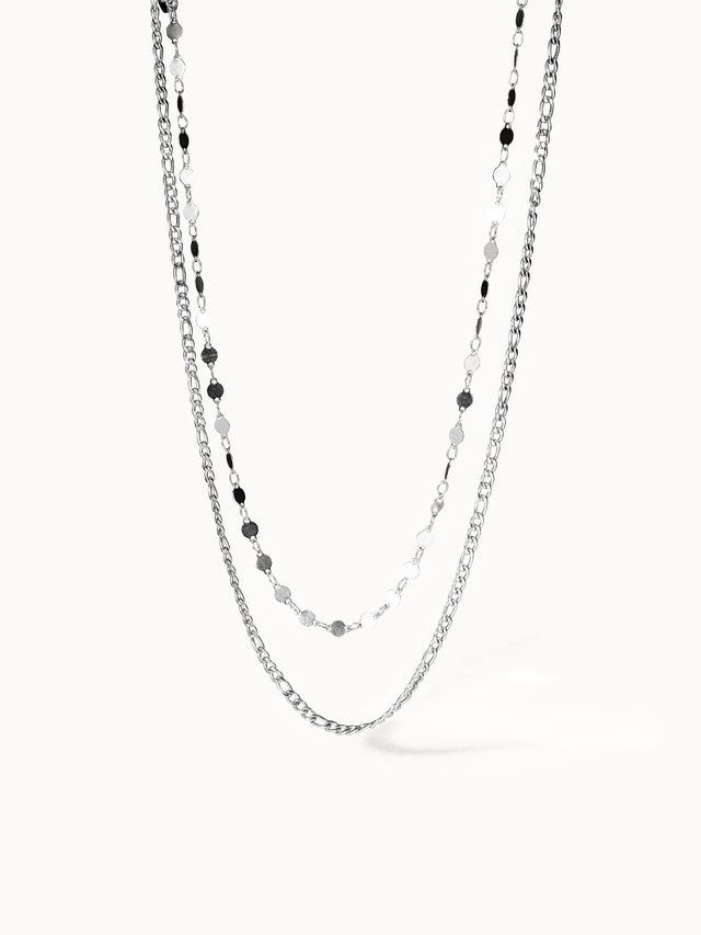 PURELEI Basic Ketten Set aus nickelfreiem, silberfarbenem Edelstahl mit feinem, minimalistischen Design und klarer Ästhetik