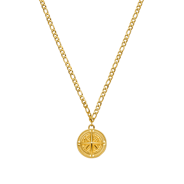 Goldene Kette mit detailliertem Anhänger von PURELEI, elegant und zeitlos.