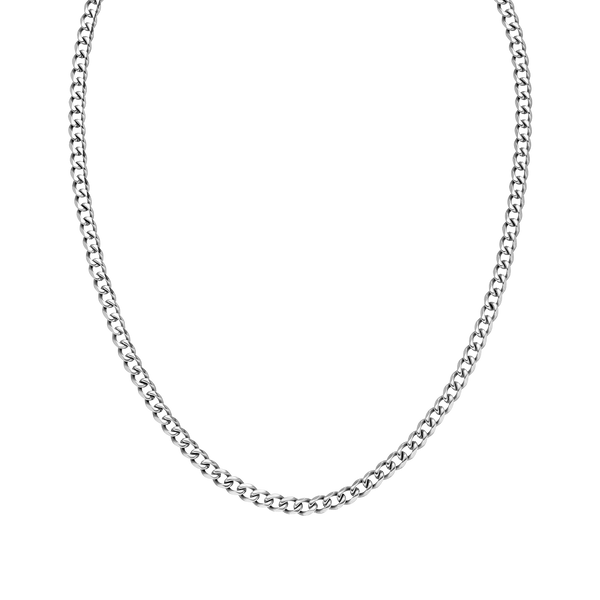 Silberne Kette von PURELEI mit glänzenden Gliedern, elegant und modern.