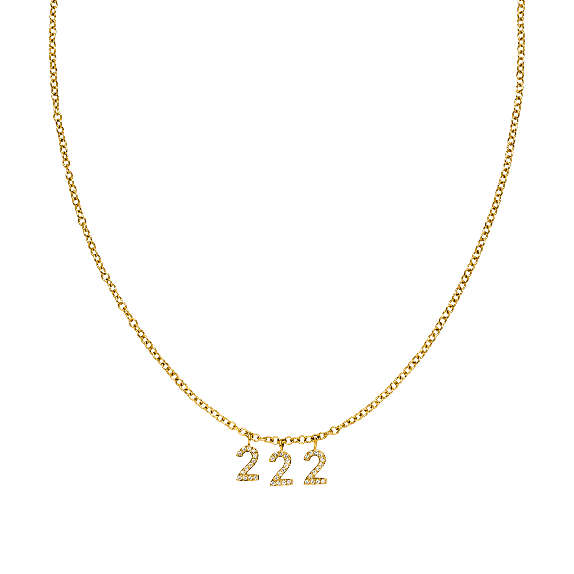 222 Kette aus vergoldetem Edelstahl mit Zirkonia-Schmucksteinen und Ankerkette, elegant und nickelfrei.