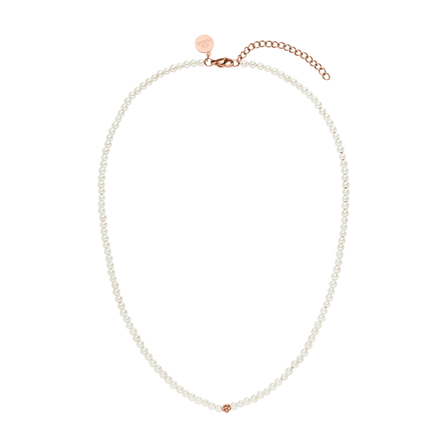 Perlenkette mit roségoldenen Akzenten von PURELEI, elegant und feminin.