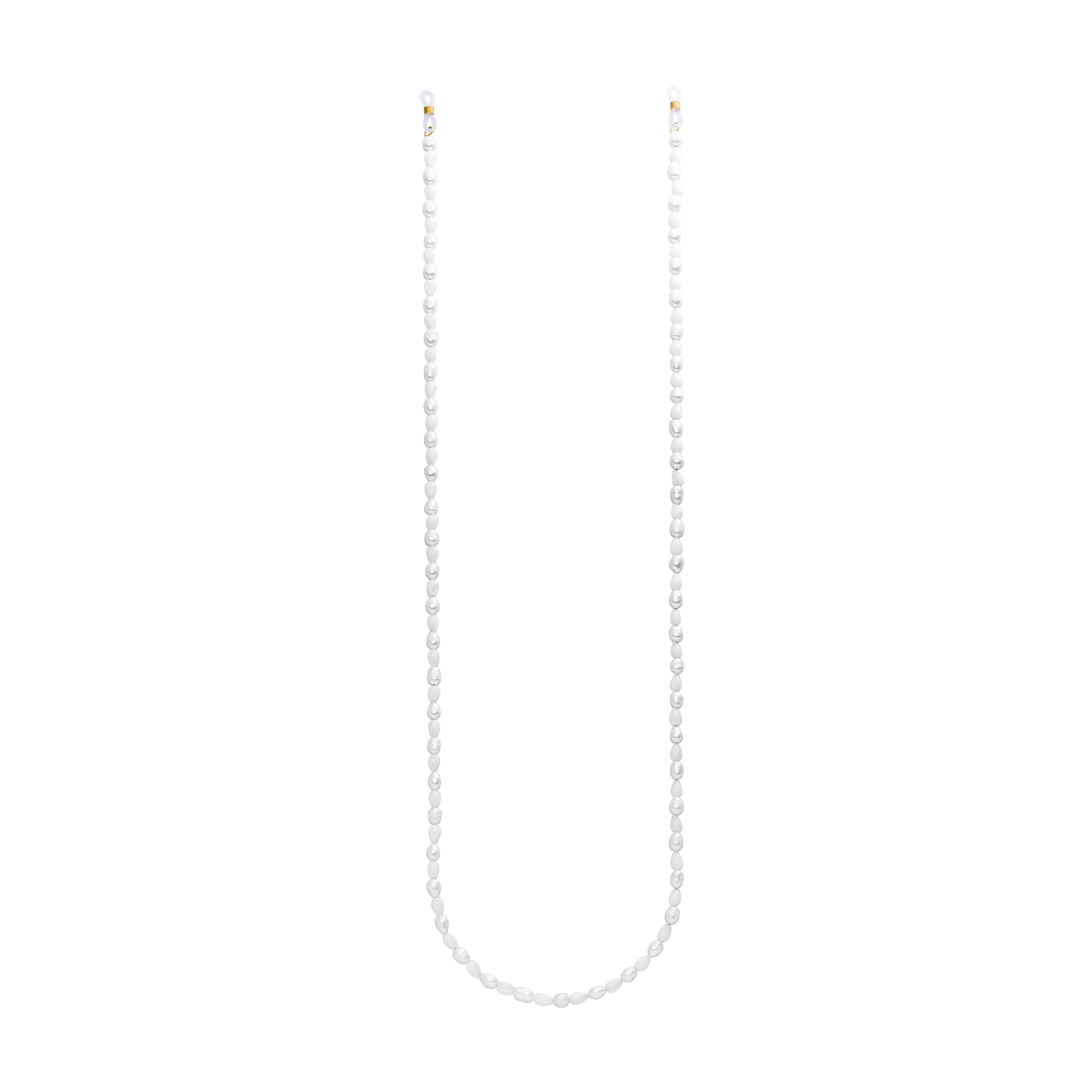 Weiße Muschelkette mit goldenen Akzenten von PURELEI, elegant und maritim inspiriert.