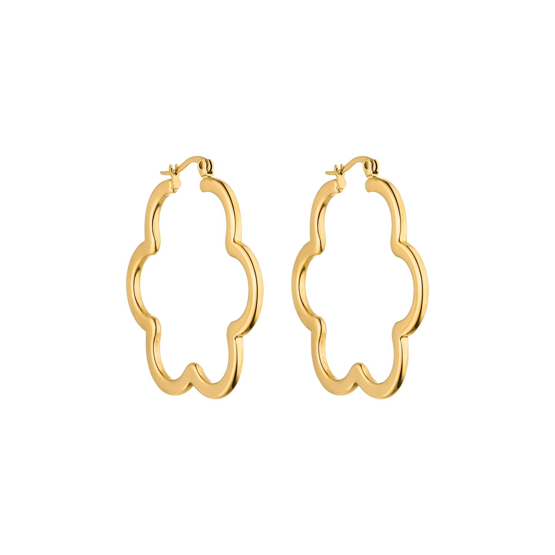 PURELEI Bloom Ohrringe aus 18K Gold vergoldetem Edelstahl in eleganter Blütenform, feminin und edel.