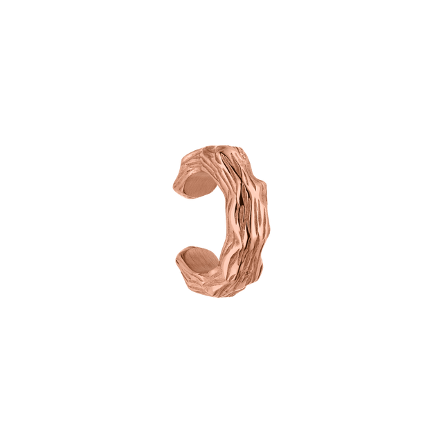 Roségoldener Ring mit organischer Struktur von PURELEI, elegant und modern.