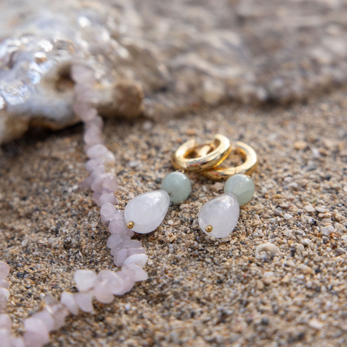 Clear Quartz Drop Earring - INT PURELEI
