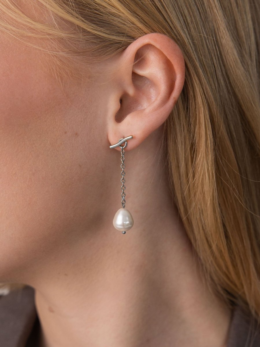 Drop Pearl Earrings - INT PURELEI