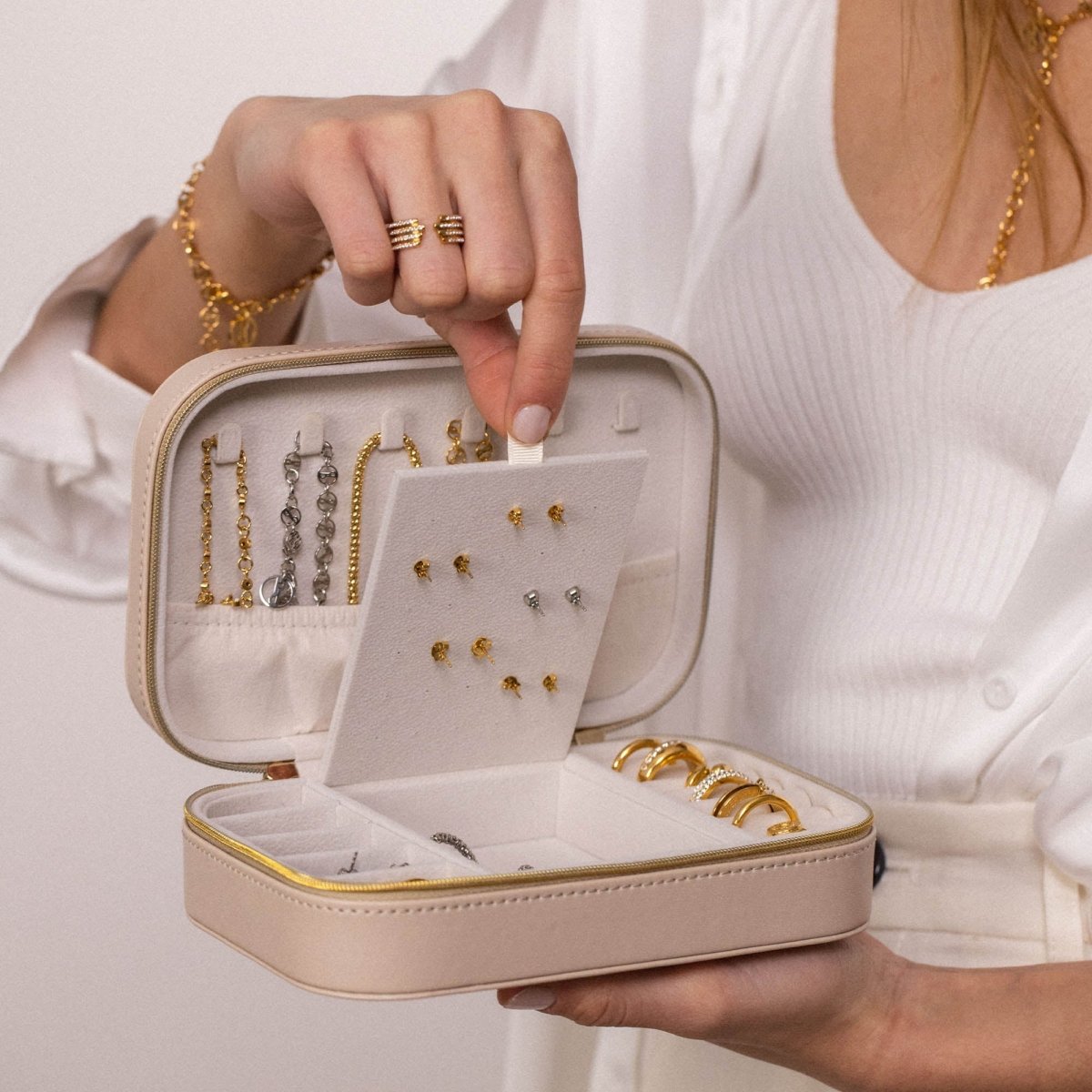 Premium Jewelry Box Beige - INT PURELEI