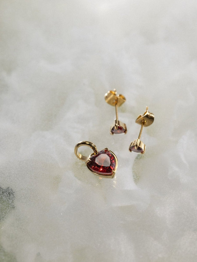 Red Heart Earring - INT PURELEI