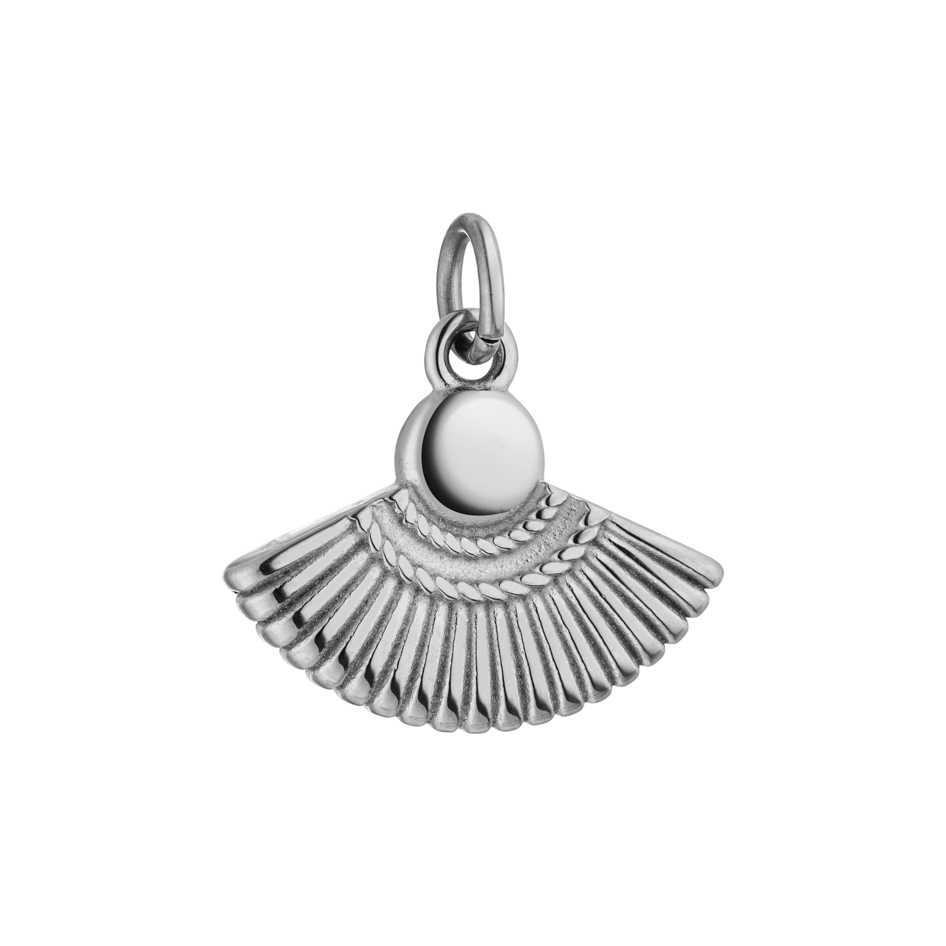 Silberner Muschel-Anhänger von PURELEI mit feiner Struktur und elegantem Design.