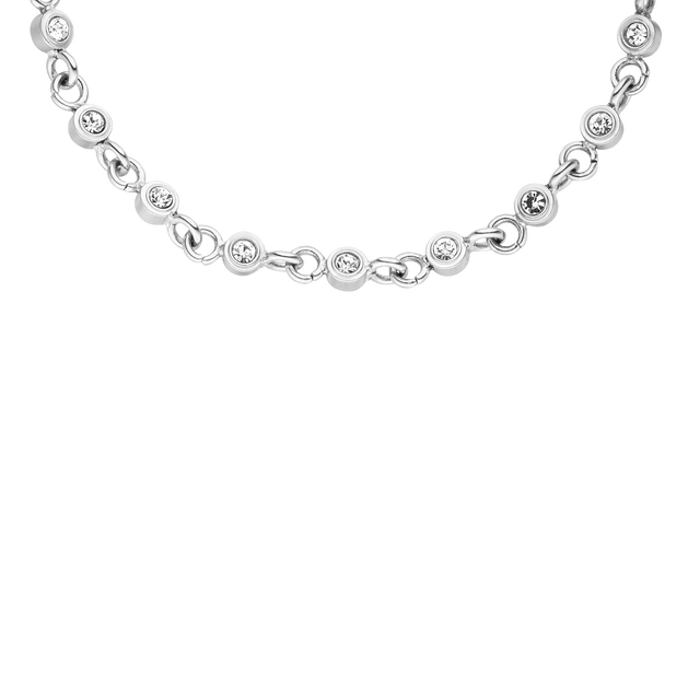 Silberne Kette mit funkelnden Zirkonia, elegant und zeitlos, von PURELEI.
