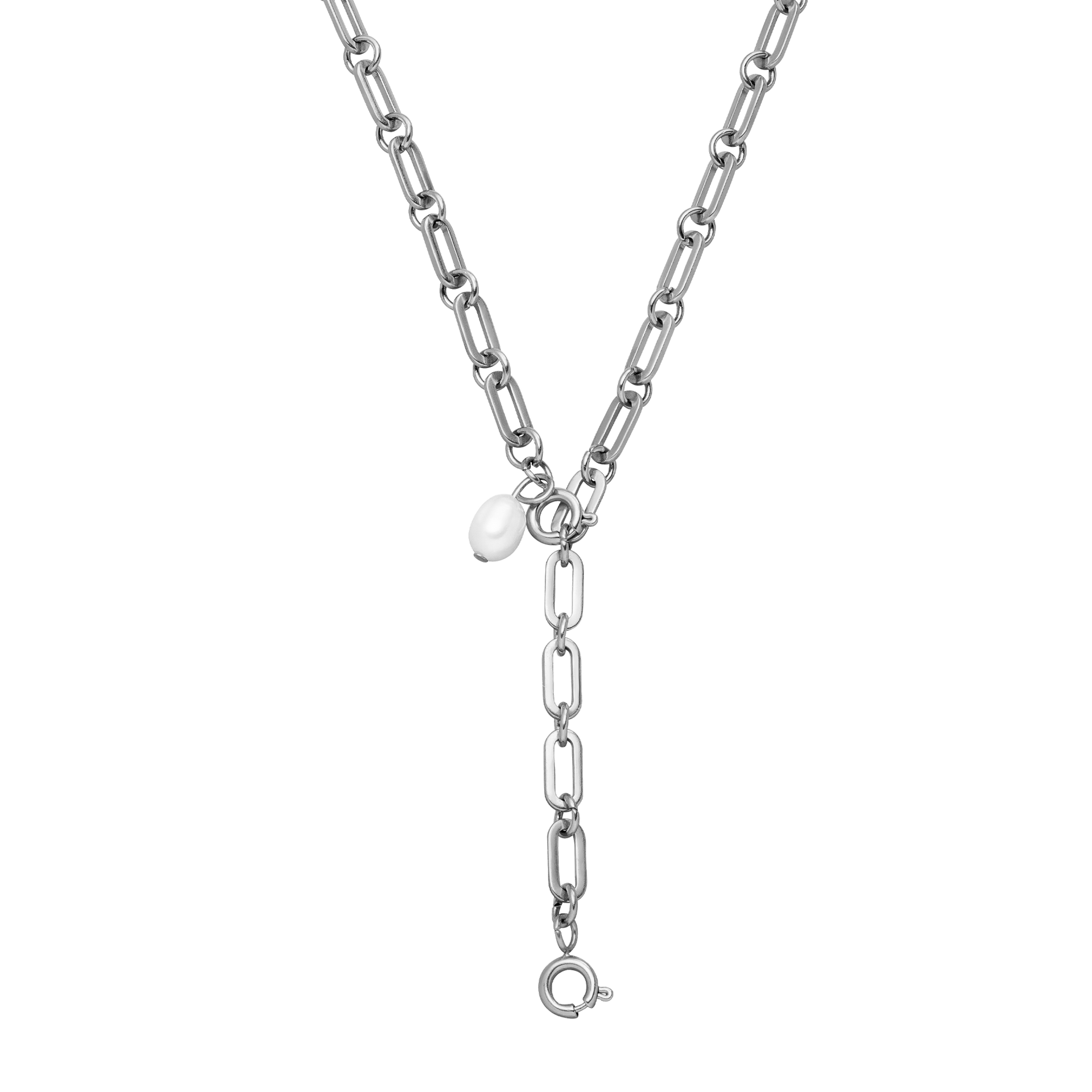 Silberne Kette mit Muschel-Anhänger von PURELEI, elegant und modern.