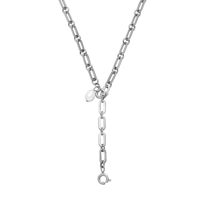 Silberne Kette mit Muschel-Anhänger von PURELEI, elegant und modern.