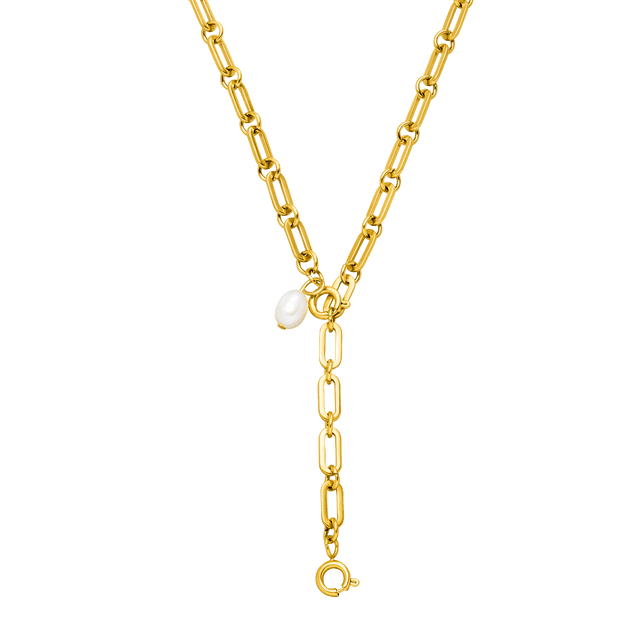 Goldene Kette mit Muschel-Anhänger von PURELEI, elegant und modern.