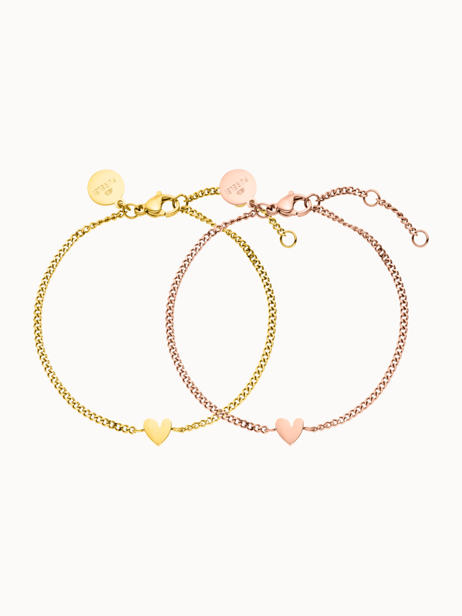 Tiny Heart Bracelet Set - INT PURELEI